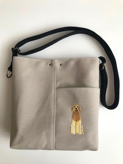 犬猫刺繍サコッシュ（各犬種）【R-11】