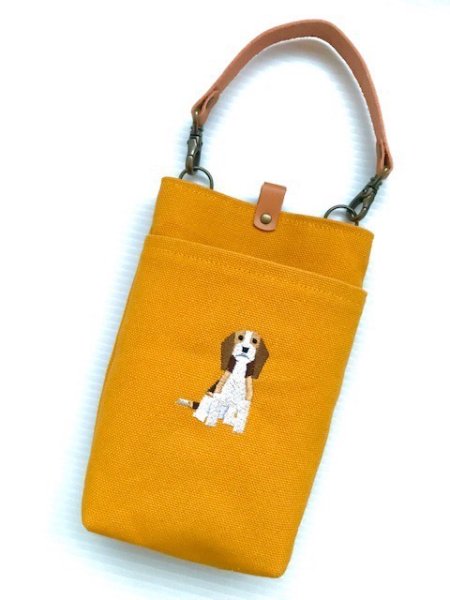 画像5: 犬猫刺繍スマホポーチ（各犬種）【R-11】 (5)