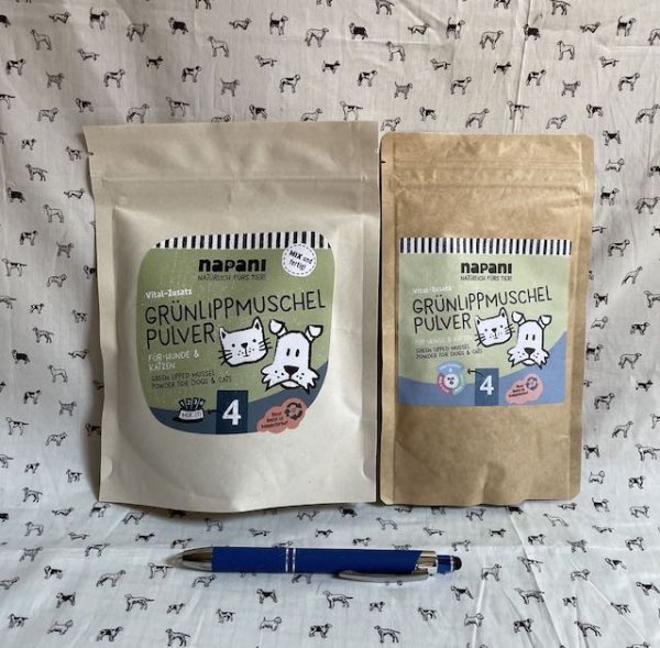 画像2: グリーンリップムシェルプルファー 緑イ貝パウダー小袋　50g  犬猫用 【ナパーニ社】 (2)